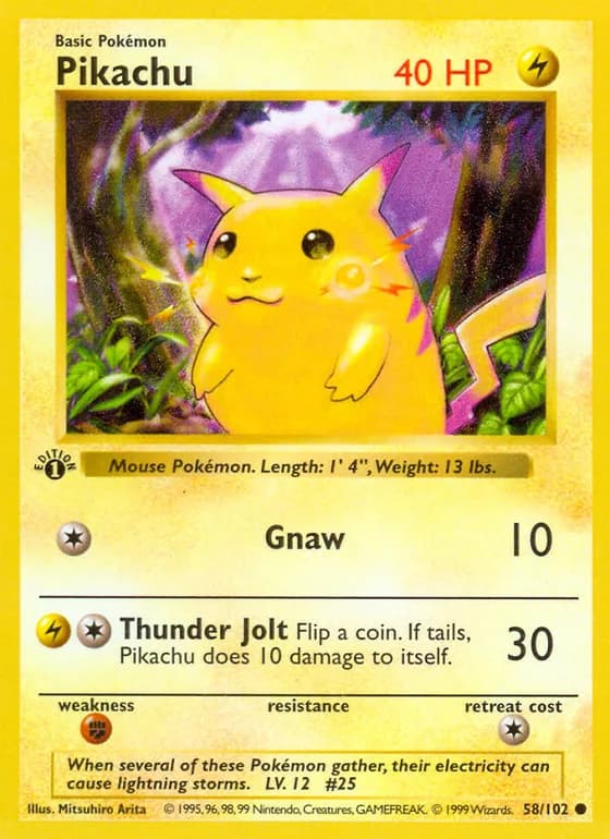 Pikachu — 58/102 · Commune
